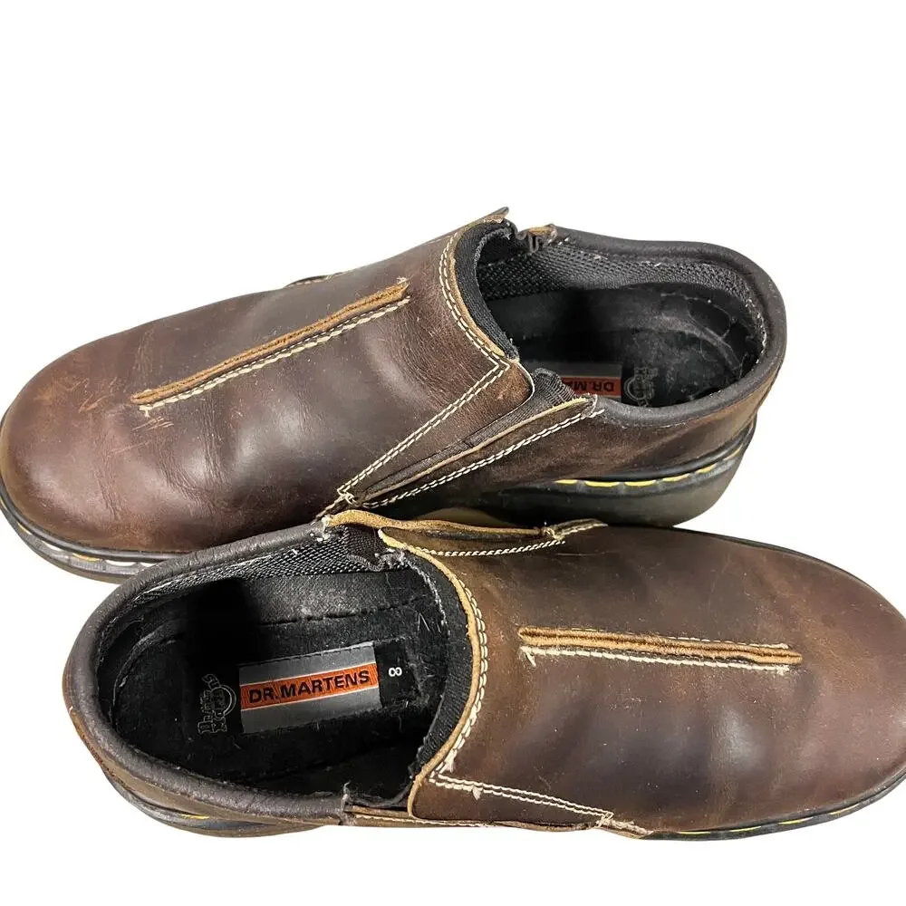 Vintage Men's 8 Dr.Martens style 8729 slip on loafer dark brown made in England